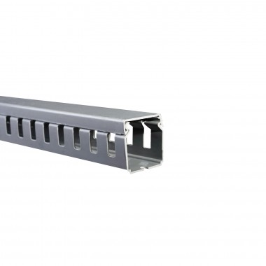 CANALETA RANURADA GRIS 40x40mm