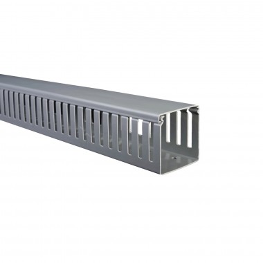 CANALETA RANURADA GRIS 80x80mm