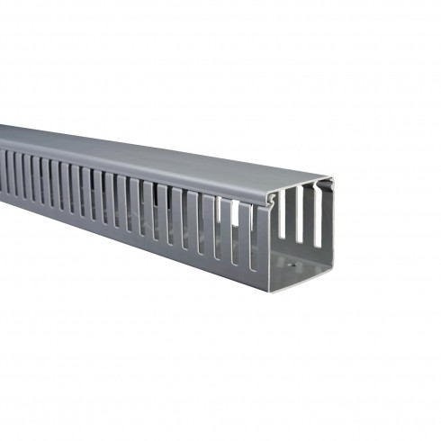 CANALETA RANURADA GRIS 80x80mm