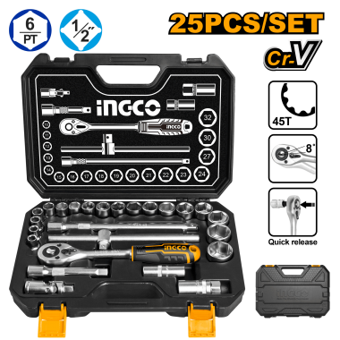 JUEGO DADOS TUBO LLAVE CRIQUE 1/2 METR | 25 PIEZAS 2