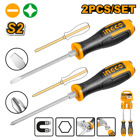 JUEGO DE DESTORNILLADORES INDUSTRIALES | 2 PIEZAS