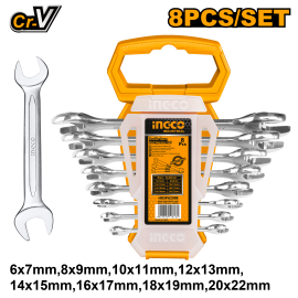 JUEGO 8 LLAVES DOBLE BOCA INGCO 6-22MM | 8 PIEZAS