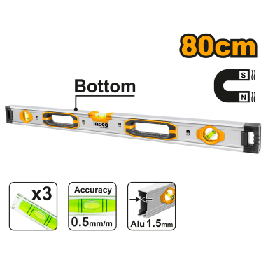 NIVEL IMANTADO ALUMINIO 80CM 2