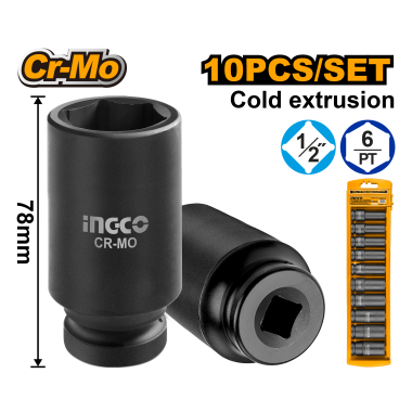 JUEGO 10 DADOS 1/2" IMPACTO PROFUNDOS 2