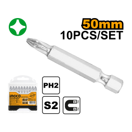 JUEGO DE PUNTAS ATORNILLADOR PHILLIPS PH2 50MM | 10 PIEZAS