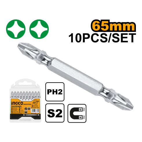 JUEGO DE PUNTAS PARA TALADRO 65MM | 10 PIEZAS