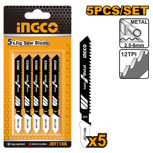 SIERRAS DE CALAR PARA METAL | 5 UNIDADES