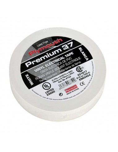 CINTA PLYMOUTH PREMIUM 37 BLANCO 7.0 20MX 19MM
