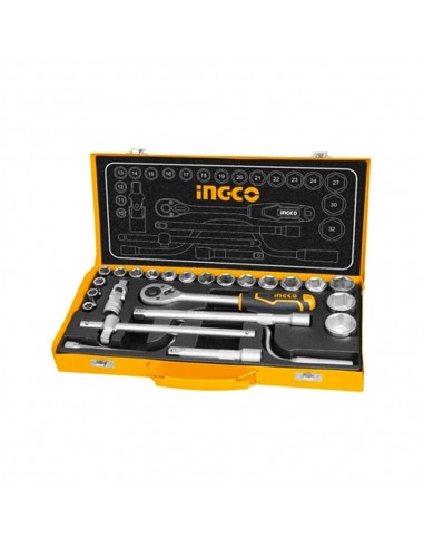 JUEGO DADOS TUBO LLAVE 24 PCS 1/2" | 24 PIEZAS