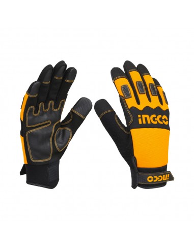 GUANTES MECANICO CUERO Y MICROFIBRA TALLA XL