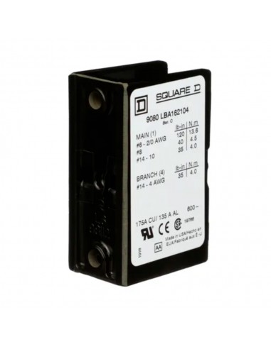 BLOQUE DE DISTRIBUCIÓN DE ENERGÍA 600V 175A