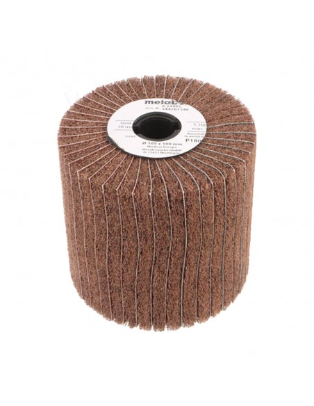 RUEDA ABRASIVA DE VELLÓN/LÁMINAS 105X100 MM, P 180