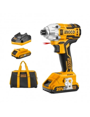 TALADRO DE IMPACTO A BATERÍA 20V INGCO UCIRLI2002