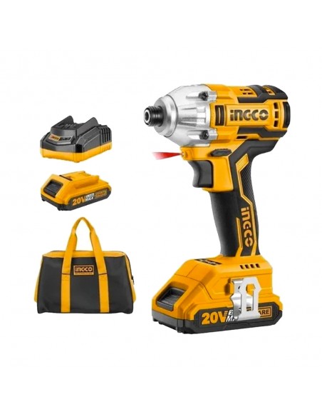 TALADRO DE IMPACTO A BATERÍA 20V INGCO UCIRLI2002