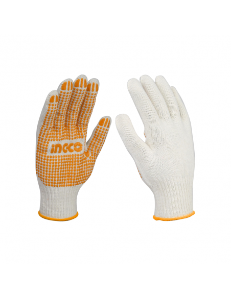 GUANTES ALGODON PVC EN PALMA Y PULGAR