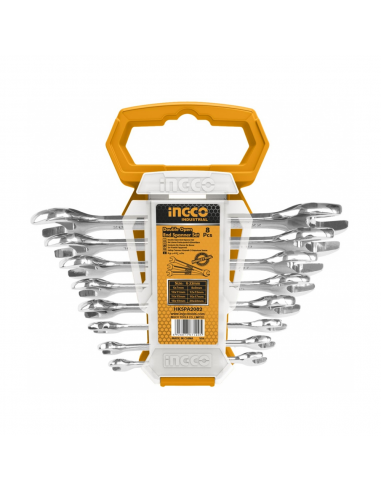 JUEGO 8 LLAVES DOBLE BOCA INGCO 6-22MM | 8 PIEZAS
