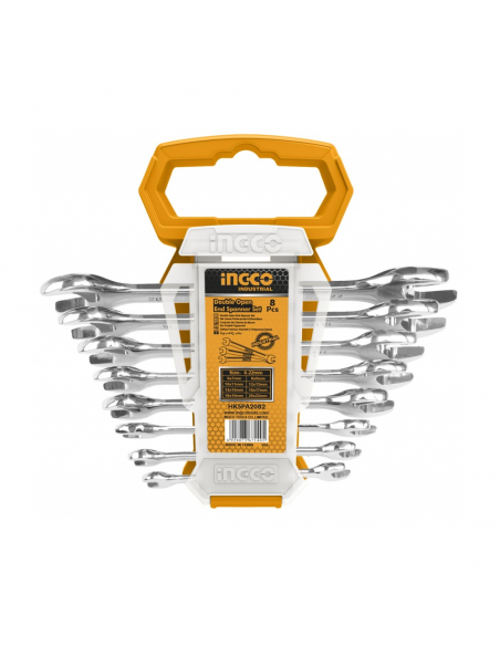 JUEGO 8 LLAVES DOBLE BOCA INGCO 6-22MM | 8 PIEZAS