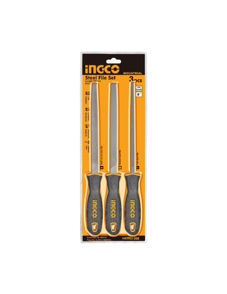 JUEGO DE 3 LIMAS 8'' PARA METAL | 3 UNIDADES