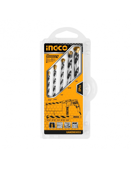 JUEGO DE BROCAS DE MAMPOSTERÍA | 5 PIEZAS