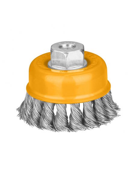 CEPILLO DE TAZA DE ALAMBRE TRENZADO 75MM