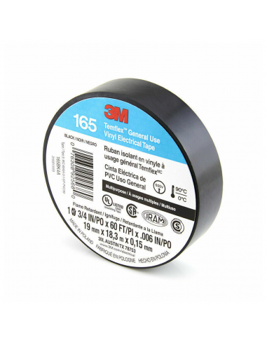 3M CINTA AISLANTE ELECTRICA DE VINILO | CAJA 100 UNIDADES