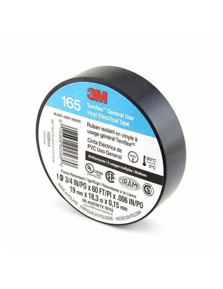 3M CINTA AISLANTE ELECTRICA DE VINILO | CAJA 100 UNIDADES