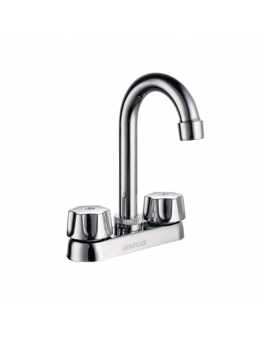 MEZCLADORA LAVABO 4  MANERAL METALICO