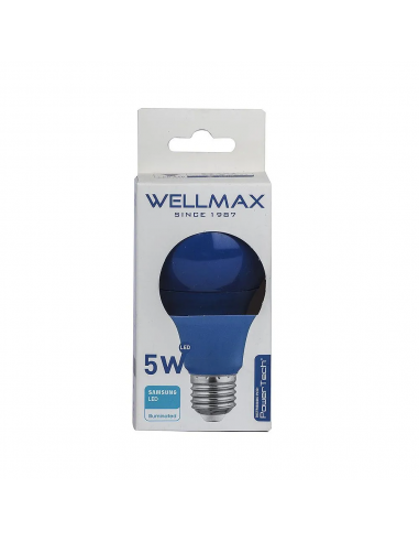 WELLMAX FOCO LED 5W AZUL