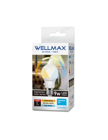 WELLMAX FOCO COLORS LED 9 WATTS