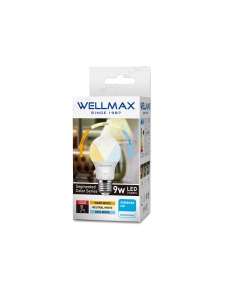 WELLMAX FOCO COLORS LED 9 WATTS