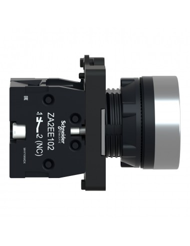 BOTON PULSADOR REDONDO ROJO 22MM RETORNO POR...