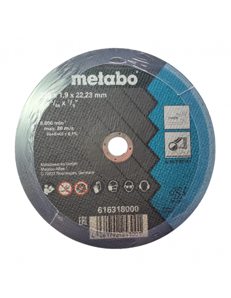 DISCOS CORTE LATA 10 UNIDADES DE 7" METABO 616368000