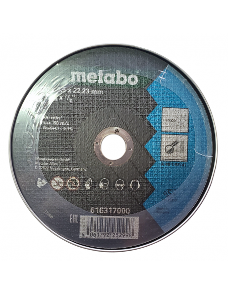 DISCOS CORTE LATA 10 UNIDADES DE 9" METABO 616369000