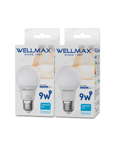 WELLMAX FOCO LED LUZ CÁLIDA 3000K 9 WATTS