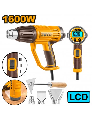 PISTOLA DE CALOR GRANDE 1600W INGCO UHG160058