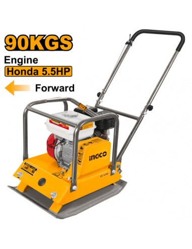 COMPACTADOR DE PLACA DE GASOLINA 4.0KW 5.5HP 90KG INGCO GCP100-1