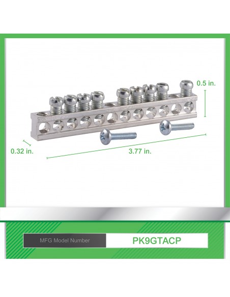KIT BARRA DE TIERRA 9 CONECTORES CENTRO DE CARGA QO