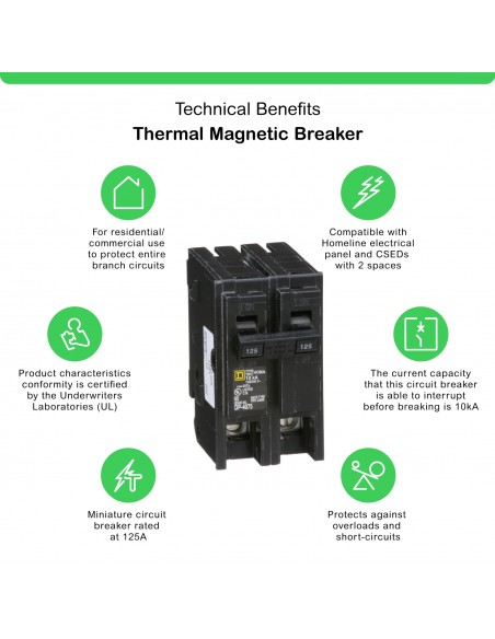 SQUARE-D BREAKER HOM 2P, 150A, 120/240V
