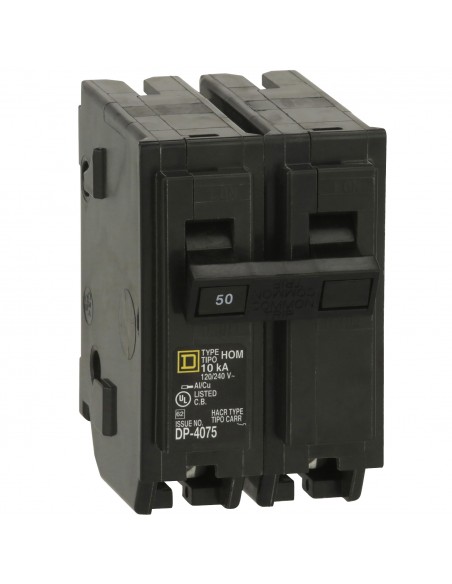 SQUARE-D BREAKER HOM 2P, 50A, 120/240V