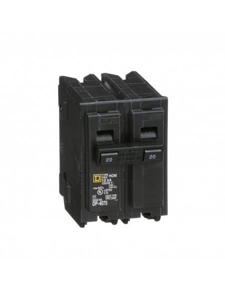 SQUARE-D BREAKER HOM 2P, 20A, 120/240V