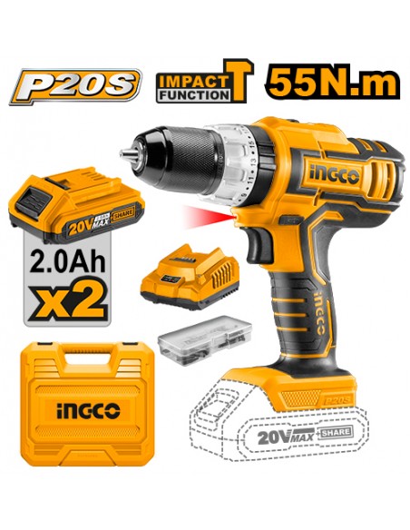 TALADRO ATORNILLADOR DE IMPACTO 20V INGCO UCIDLI20031