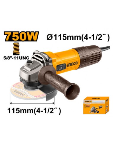 PULIDORA ANGULAR 4 1/2" 750W INGCO UAG75028