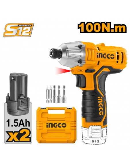 TALADRO DE IMPACTO INALAMBRICO 12V INGCO UCIRLI1201