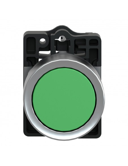 BOTON PULSADOR REDONDO VERDE 22MM RETORNO POR RESORTE 1NO XA2EA31