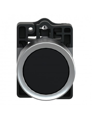 BOTON PULSADOR REDONDO NEGRO 22MM RETORNO POR...