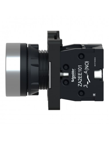 BOTON PULSADOR REDONDO BLANCO 22MM RETORNO POR...