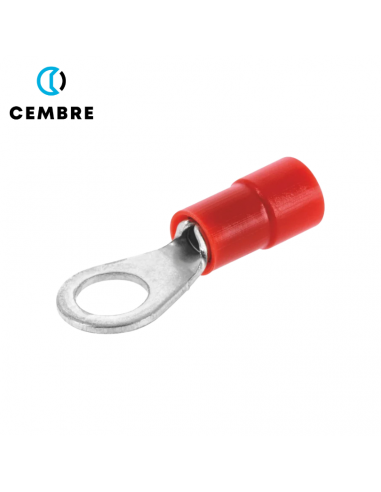 TERMINAL DE OJO PREAISLADO ROJO M5 - PARA CABLE...