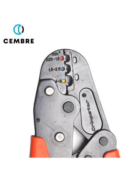 HERRAMIENTA MANUAL DE COMPRESIÓN  MECÁNICA, SERIE CRIMPSTAR, PARA CONECTORES  ELÉCTRICOS PREAISLADOS DE 0,25 A 6 MMQ CEMBRE