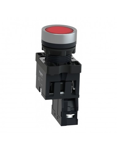 PULSADOR LUMINOSO ROJO 22MM RETORNO POR RESORTE...