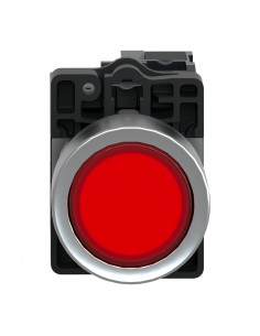 PULSADOR LUMINOSO ROJO 22MM RETORNO POR RESORTE 1NO... 2